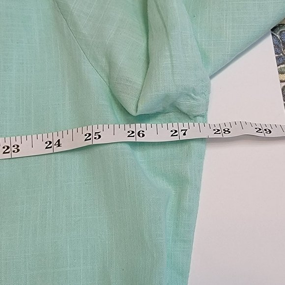 Coof Andy Tunic Shirt, Men 3XL, Mint Green,Cotton, Long Sleeve, Lightweight, EUC - Picture 11 of 13